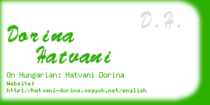 dorina hatvani business card